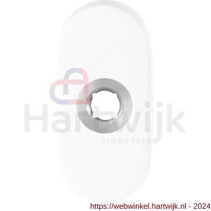 GPF Bouwbeslag ZwartWit 8100.44R rozet ovaal 70x32x10 mm rechtswijzend wit - H21008111 - afbeelding 1