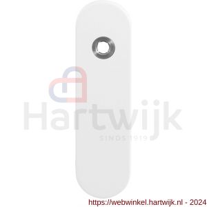 GPF Bouwbeslag ZwartWit 8100.50L PC55 kortschild gatdeel afgerond 169x46x8,5 mm PC 55 mm linkswijzend wit - H21006470 - afbeelding 1