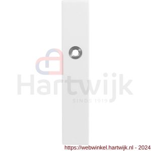 GPF Bouwbeslag ZwartWit 8100.65 WC55/8 langschild rechthoekig enkelverend 218x40x8,5 mm WC 55/8 mm grote knop wit - H21008343 - afbeelding 1