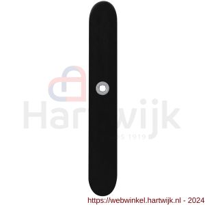 GPF Bouwbeslag ZwartWit 8100.70L XL blind langschild gatdeel XL afgerond 282x40x8,5 mm blind linkswijzend zwart - H21007524 - afbeelding 1