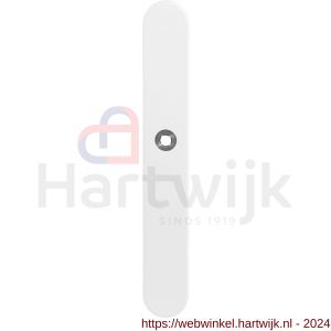 GPF Bouwbeslag ZwartWit 8100.80 XL PC85 langschild XL afgerond enkelverend 282x40x8,5 mm PC 85 mm wit - H21011234 - afbeelding 1