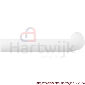 GPF Bouwbeslag ZwartWit 8202L/R Aka L-model 19 mm deurkruk gatdeel links-rechtswijzend wit - H21002590 - afbeelding 1
