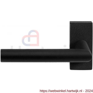 GPF Bouwbeslag ZwartWit 8210.61-01L Toi deurkruk op rechthoekige rozet 70x32x10 mm linkswijzend zwart - H21010231 - afbeelding 1