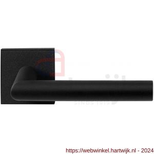 GPF Bouwbeslag ZwartWit 8210.61-02R Toi deurkruk op vierkante rozet 50x50x8 mm rechtswijzend zwart - H21010234 - afbeelding 1
