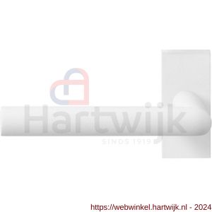GPF Bouwbeslag ZwartWit 8212.62-01L Toi deurkruk op rechthoekige rozet 70x32x10 mm linkswijzend wit - H21013941 - afbeelding 1