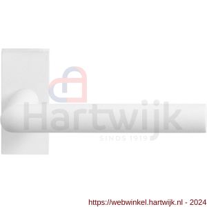GPF Bouwbeslag ZwartWit 8212.62-01R Toi deurkruk op rechthoekige rozet 70x32x10 mm rechtswijzend wit - H21013944 - afbeelding 1