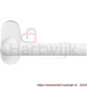 GPF Bouwbeslag ZwartWit 8212.62-04R Toi deurkruk op ovale rozet 70x32x10 mm rechtswijzend wit - H21013946 - afbeelding 1