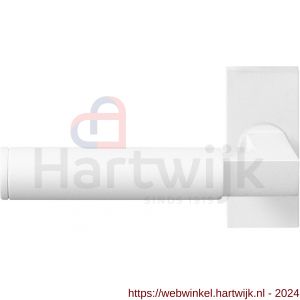 GPF Bouwbeslag ZwartWit 8214.62-01L Kuri deurkruk op rechthoekige rozet 70x32x10 mm linkswijzend wit - H21013952 - afbeelding 1