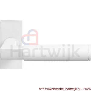 GPF Bouwbeslag ZwartWit 8214.62-01R Kuri deurkruk op rechthoekige rozet 70x32x10 mm rechtswijzend wit - H21013955 - afbeelding 1