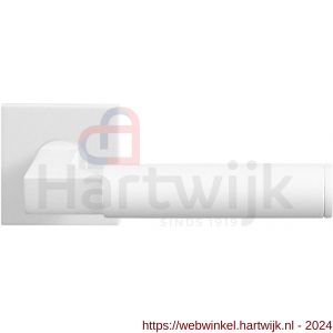 GPF Bouwbeslag ZwartWit 8214.62-02R Kuri deurkruk op vierkante rozet 50x50x8 mm rechtswijzend wit - H21013956 - afbeelding 1