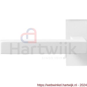 GPF Bouwbeslag ZwartWit 8218.62-01L Zaki+ deurkruk op rechthoekige rozet 70x32x10 mm linkswijzend wit - H21013962 - afbeelding 1