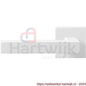GPF Bouwbeslag ZwartWit 8218.62-02L Zaki+ deurkruk op vierkante rozet 50x50x8 mm linkswijzend wit - H21013963 - afbeelding 1