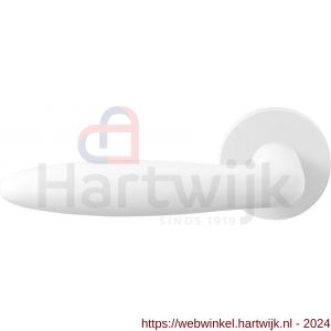 GPF Bouwbeslag ZwartWit 8222.62-00L/R Pepe deurkruk op ronde rozet 50x8 mm links-rechtswijzend wit - H21013968 - afbeelding 1