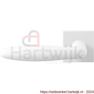 GPF Bouwbeslag ZwartWit 8222.62-02L Pepe deurkruk op vierkante rozet 50x50x8 mm linkswijzend wit - H21013969 - afbeelding 1