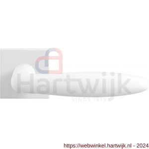 GPF Bouwbeslag ZwartWit 8222.62-02R Pepe deurkruk op vierkante rozet 50x50x8 mm rechtswijzend wit - H21013970 - afbeelding 1