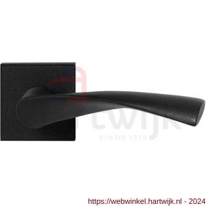 GPF Bouwbeslag ZwartWit 8225.61-02R Kino deurkruk op vierkante rozet 50x50x8 mm rechtswijzend zwart - H21010277 - afbeelding 1