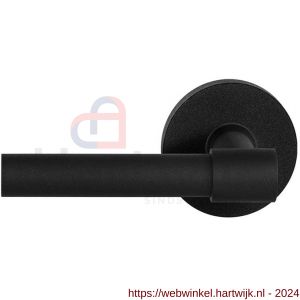 GPF Bouwbeslag ZwartWit 8231.61-00L/R Hipi Deux deurkruk op ronde rozet 50x8 mm links-rechtswijzend zwart - H21010287 - afbeelding 1