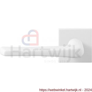 GPF Bouwbeslag ZwartWit 8232.62-02L Tiki deurkruk op vierkante rozet 50x50x8 mm linkswijzend wit - H21013980 - afbeelding 1