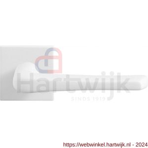 GPF Bouwbeslag ZwartWit 8232.62-02R Tiki deurkruk op vierkante rozet 50x50x8 mm rechtswijzend wit - H21013981 - afbeelding 1