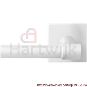 GPF Bouwbeslag ZwartWit 8233.62-02L Hipi Deux deurkruk op vierkante rozet 50x50x8 mm linkswijzend wit - H21013985 - afbeelding 1