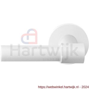 GPF Bouwbeslag ZwartWit 8236.62-00L/R Hipi Deux+ deurkruk op ronde rozet 50x8 mm links-rechtswijzend wit - H21013989 - afbeelding 1