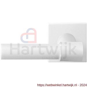 GPF Bouwbeslag ZwartWit 8236.62-02L Hipi Deux+ deurkruk op vierkante rozet 50x50x8 mm linkswijzend wit - H21013990 - afbeelding 1