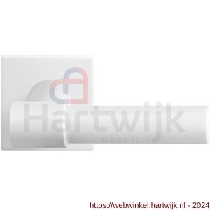 GPF Bouwbeslag ZwartWit 8236.62-02R Hipi Deux+ deurkruk op vierkante rozet 50x50x8 mm rechtswijzend wit - H21013991 - afbeelding 1