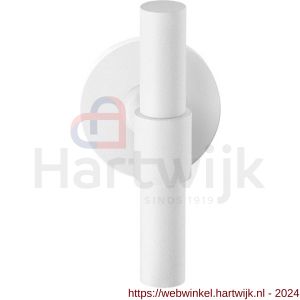 GPF Bouwbeslag ZwartWit 8239.62-00L/R Hipi Deux kruiskruk op ronde rozet 50x8 mm links-rechtswijzend wit - H21014000 - afbeelding 1