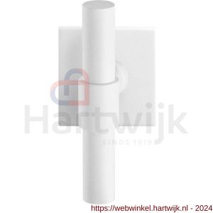 GPF Bouwbeslag ZwartWit 8239.62-02R Hipi Deux kruiskruk op vierkante rozet 50x50x8 mm rechtswijzend wit - H21014002 - afbeelding 1