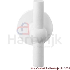 GPF Bouwbeslag ZwartWit 8242.62-00L/R Hipi kruiskruk op ronde rozet 50x8 mm links-rechtswijzend wit - H21014008 - afbeelding 1