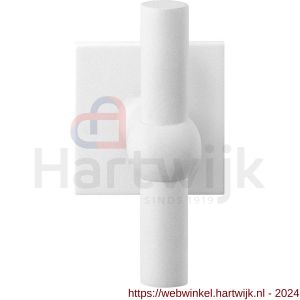 GPF Bouwbeslag ZwartWit 8242.62-02L Hipi kruiskruk op vierkante rozet 50x50x8 mm linkswijzend wit - H21014009 - afbeelding 1