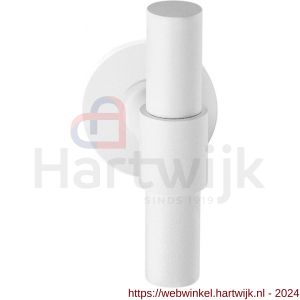 GPF Bouwbeslag ZwartWit 8243.62-00L/R Hipi Deux+ kruiskruk op ronde rozet 50x8 mm links-rechtswijzend wit - H21014014 - afbeelding 1