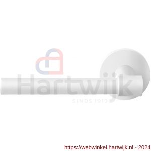 GPF Bouwbeslag ZwartWit 8246.62-00L/R Hipi Deux deurkruk op ronde rozet 50x8 mm links-rechtswijzend wit - H21014020 - afbeelding 1