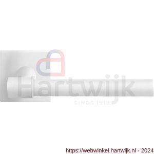 GPF Bouwbeslag ZwartWit 8246.62-02R Hipi Deux deurkruk op vierkante rozet 50x50x8 mm rechtswijzend wit - H21014022 - afbeelding 1