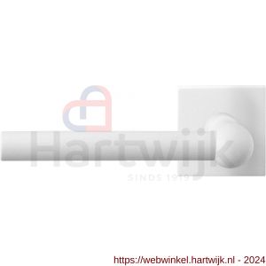 GPF Bouwbeslag ZwartWit 8247.62-02L Hipi deurkruk op vierkante rozet 50x50x8 mm linkswijzend wit - H21014026 - afbeelding 1