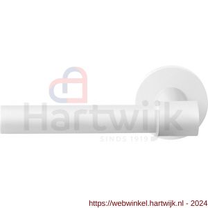 GPF Bouwbeslag ZwartWit 8249.62-00L/R Hipi Deux+ deurkruk op ronde rozet 50x8 mm links-rechtswijzend wit - H21014030 - afbeelding 1
