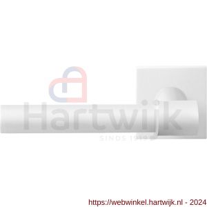 GPF Bouwbeslag ZwartWit 8249.62-02L Hipi Deux+ deurkruk op vierkante rozet 50x50x8 mm linkswijzend wit - H21014031 - afbeelding 1