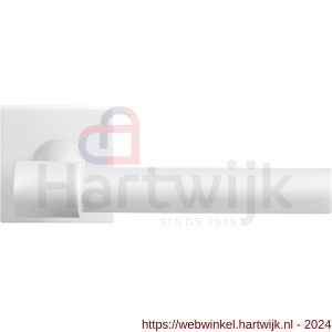 GPF Bouwbeslag ZwartWit 8249.62-02R Hipi Deux+ deurkruk op vierkante rozet 50x50x8 mm rechtswijzend wit - H21014032 - afbeelding 1