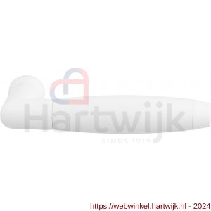 GPF Bouwbeslag ZwartWit 8267 Ika deurkruk haaks met trapezium eindknop wit-wit gecoat - H21005838 - afbeelding 1