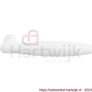 GPF Bouwbeslag ZwartWit 8268 XL Ika XL deurkruk haaks met trapezium eindknop wit-wit gecoat - H21005840 - afbeelding 1