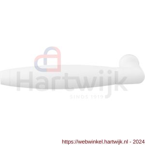 GPF Bouwbeslag ZwartWit 8268L/R XL Ika XL deurkruk gatdeel haaks met trapezium eindknop links-rechtswijzend wit-wit - H21005841 - afbeelding 1