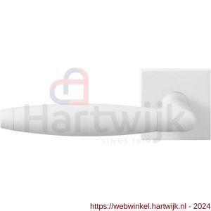 GPF Bouwbeslag ZwartWit 8268.62-02L Ika XL deurkruk op vierkante rozet 50x50x8 mm linkswijzend wit - H21014043 - afbeelding 1