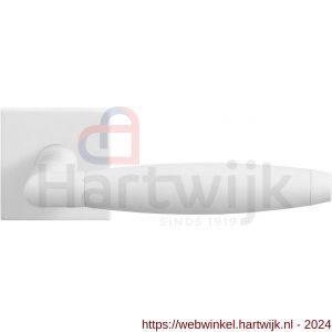 GPF Bouwbeslag ZwartWit 8268.62-02R Ika XL deurkruk op vierkante rozet 50x50x8 mm rechtswijzend wit - H21014044 - afbeelding 1