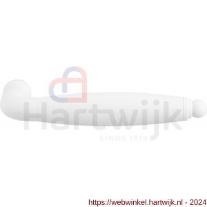 GPF Bouwbeslag ZwartWit 8273 XL Ika XL deurkruk gebogen met ronde eindknop wit-wit gecoat - H21005848 - afbeelding 1