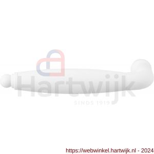 GPF Bouwbeslag ZwartWit 8273L/R Ika XL deurkruk gatdeel met ronde eindknop links-rechtswijzend wit-wit - H21005849 - afbeelding 1