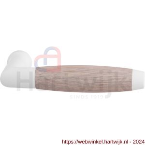GPF Bouwbeslag ZwartWit 8277 Ika deurkruk haaks met trapezium eindknop wit-eiken whitewash - H21005850 - afbeelding 1