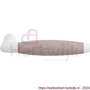 GPF Bouwbeslag ZwartWit 8278 Ika XL deurkruk haaks met trapezium eindknop wit-eiken whitewash - H21005852 - afbeelding 1