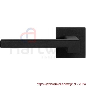 GPF Bouwbeslag ZwartWit 8285.61-02L Raa deurkruk op vierkante rozet 50x50x8 mm linkswijzend zwart - H21010360 - afbeelding 1