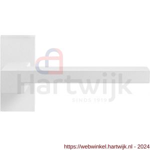 GPF Bouwbeslag ZwartWit 8287.62-01R Raa deurkruk op rechthoekige rozet 70x32x10 mm rechtswijzend wit - H21014049 - afbeelding 1
