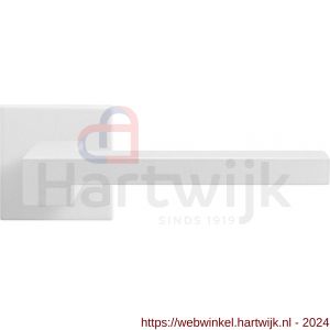 GPF Bouwbeslag ZwartWit 8287.62-02R Raa deurkruk op vierkante rozet 50x50x8 mm rechtswijzend wit - H21014050 - afbeelding 1